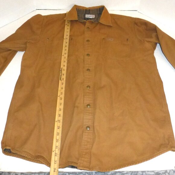 Carhartt S296 Flannel Lined Canvas Men's Shirt Jacket Size: Tall XL PLEASE READ - Picture 3 of 10